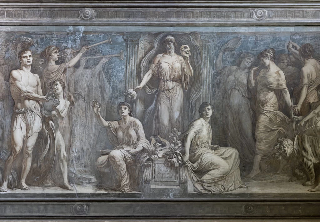  2-Gaetano Cresseri-Allegoria della commedia - Teatro Grande, Brescia - dettaglio 